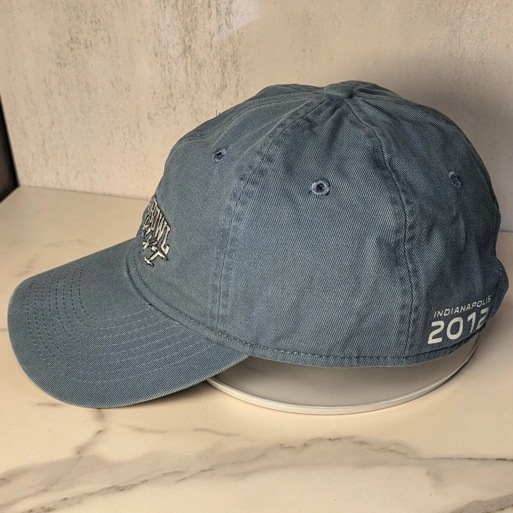 Reebok NFL Super Bowl XLVI Indianapolis 2012 Hat Blue Adjustable Dad Cap Mens